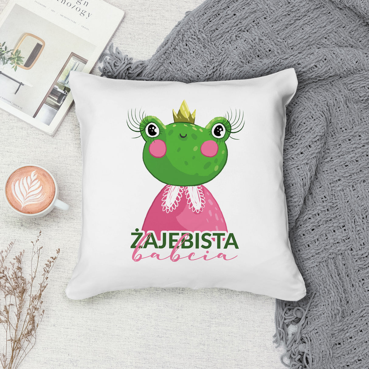 Poduszka na Dzień Babci - Żajebista babcia Prezent na Dzień Babci