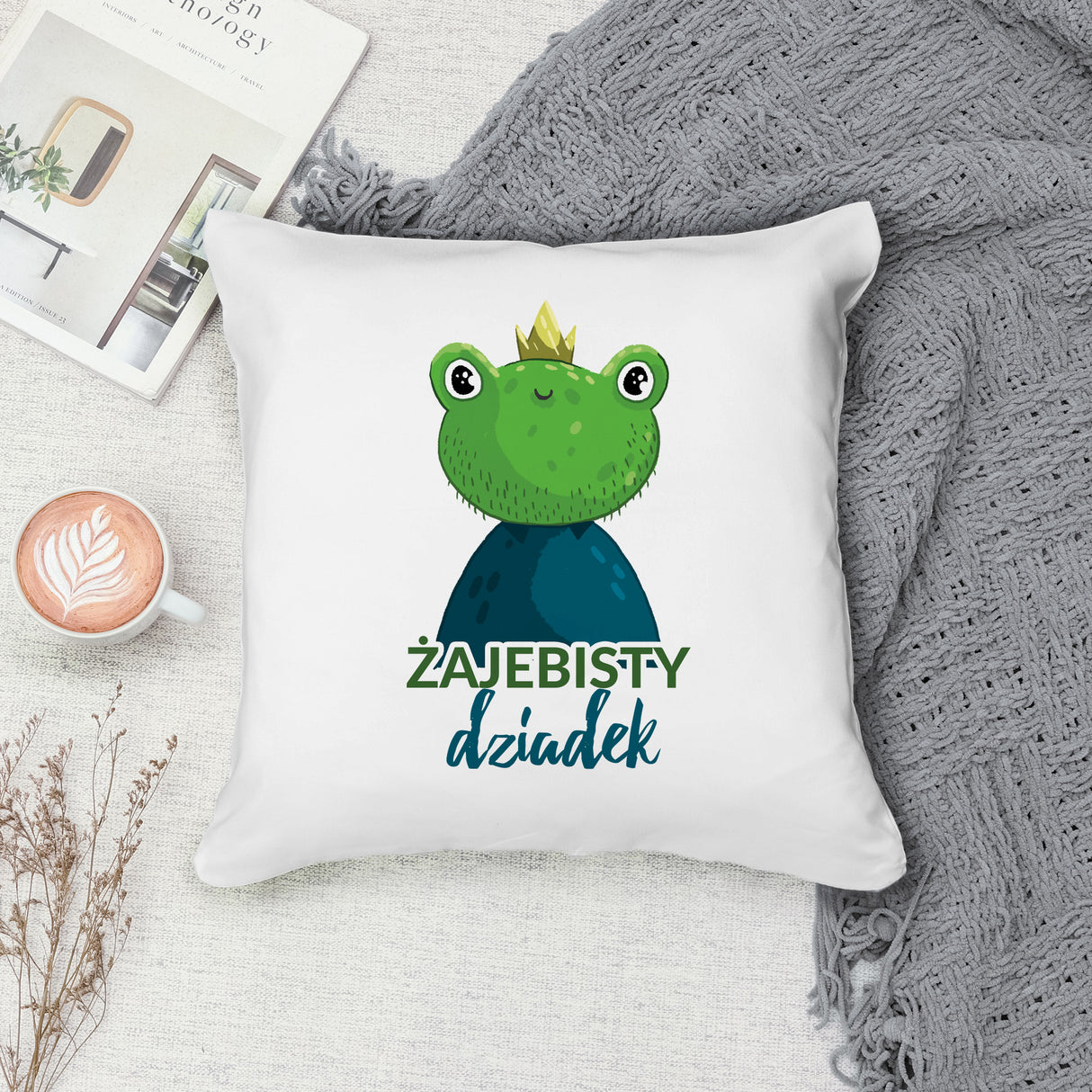 Poduszka na Dzień Dziadka - Żajebisty dziadek Prezent na Dzień Dziadka