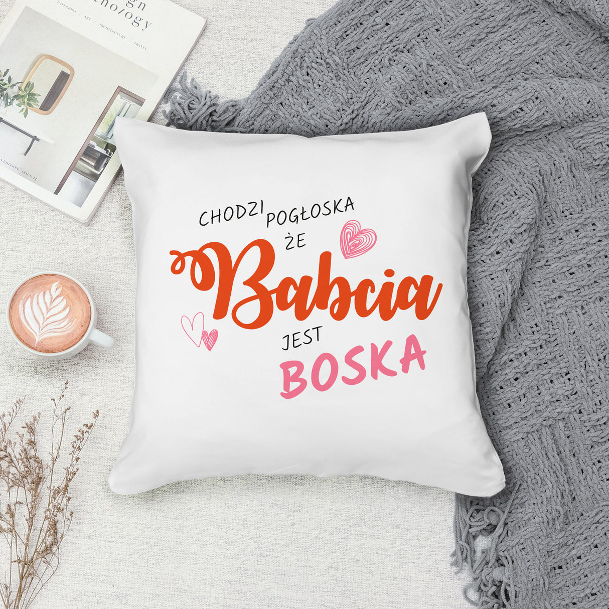 Poduszka na Dzień Babci - Babcia jest boska Prezent na Dzień Babci