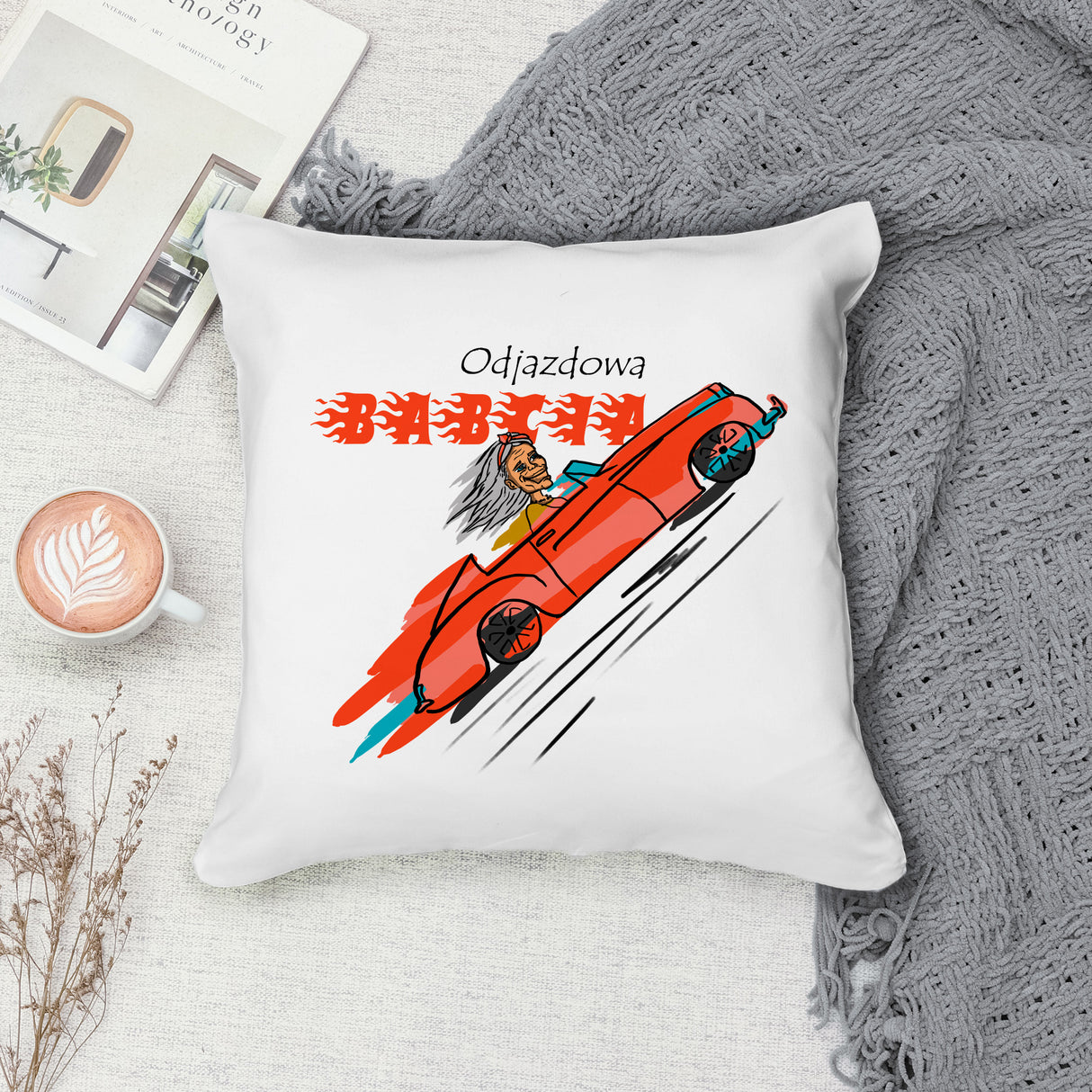 Poduszka na Dzień Babci - Odjazdowa Babcia Prezent na Dzień Babci