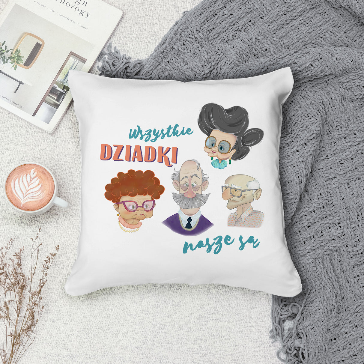 Poduszka Wszystkie dziadki nasze są Prezent na Dzień Babci i Dziadka