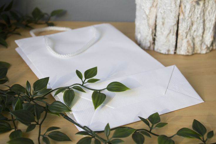 Torba papierowa ECO prestige 240x90x320mm Biała