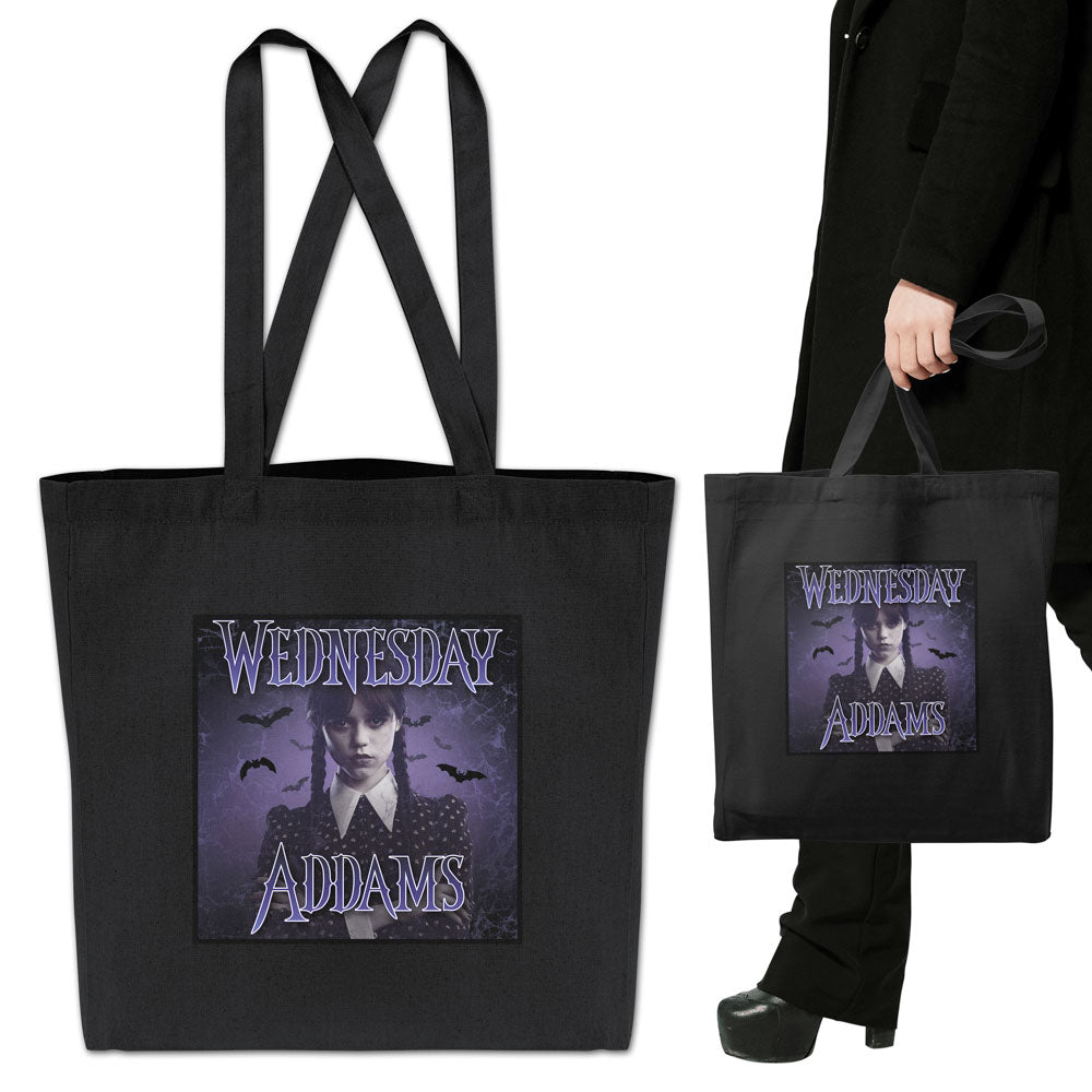 Torba bawełniana WEDNESDAY ADDAMS NIETOPERZE