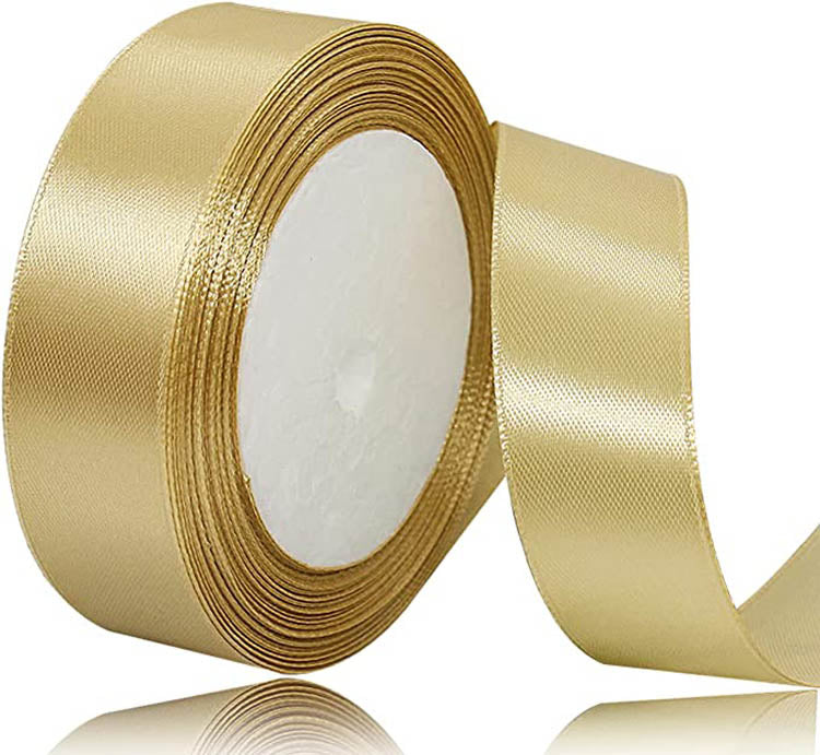 Tasiemka satynowa ZŁOTA 12mm