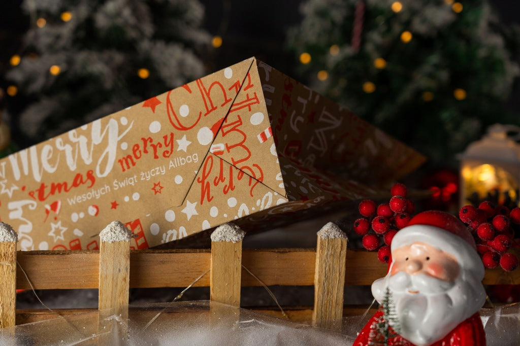 Torba papierowa świąteczna 240x100x320mm Merry Christmas 10szt.