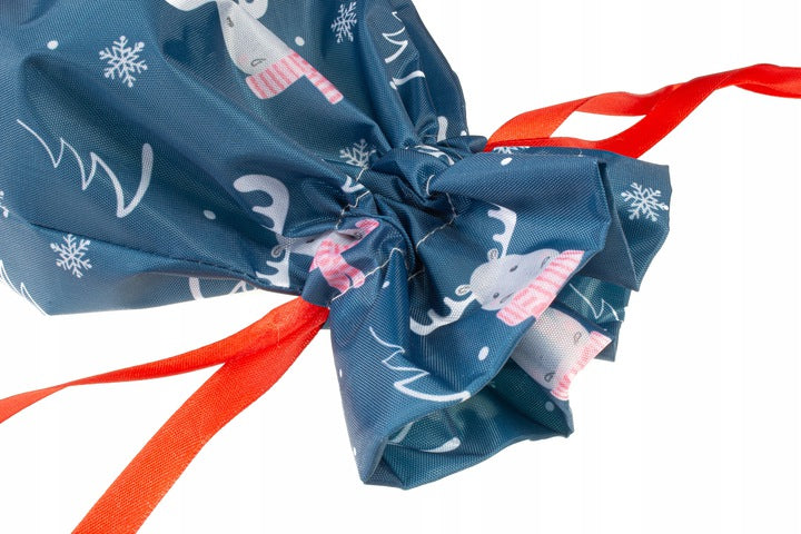 Woreczek poliestrowy 20x35cm Renifer biały