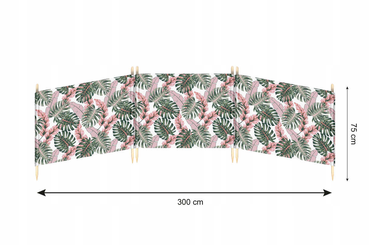 Parawan plażowy 3M RÓŻOWE LIŚCIE