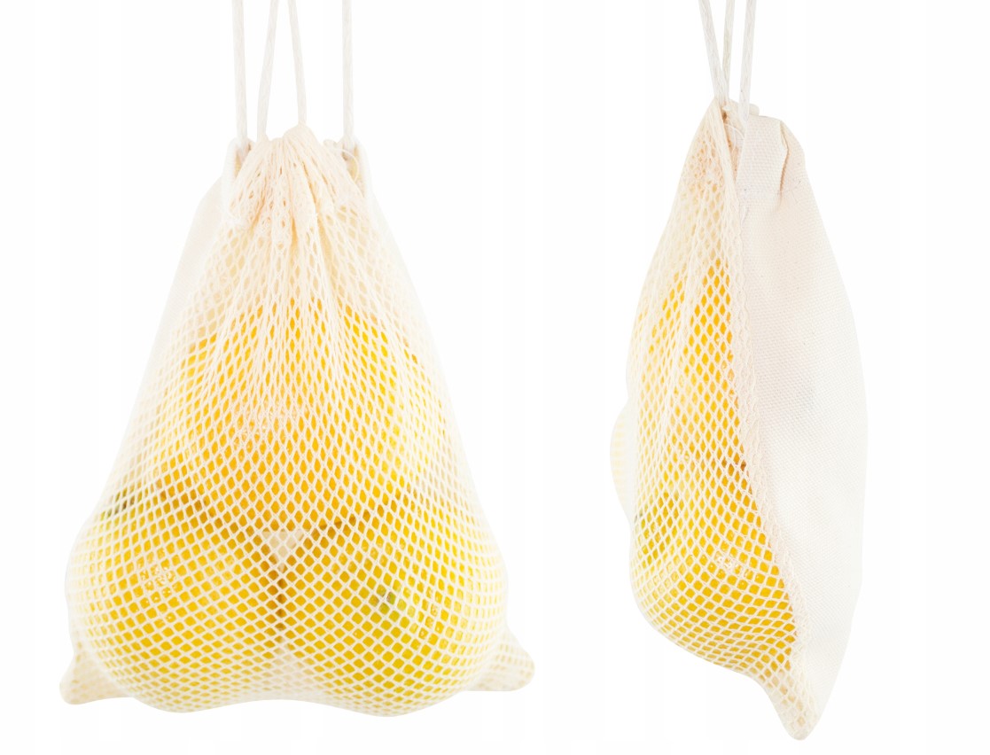 Worek z siatki bawełnianej 150x200mm Ecru