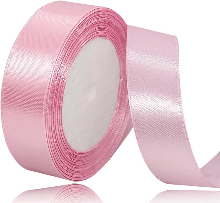 Tasiemka satynowa PUDROWY RÓŻ 6mm