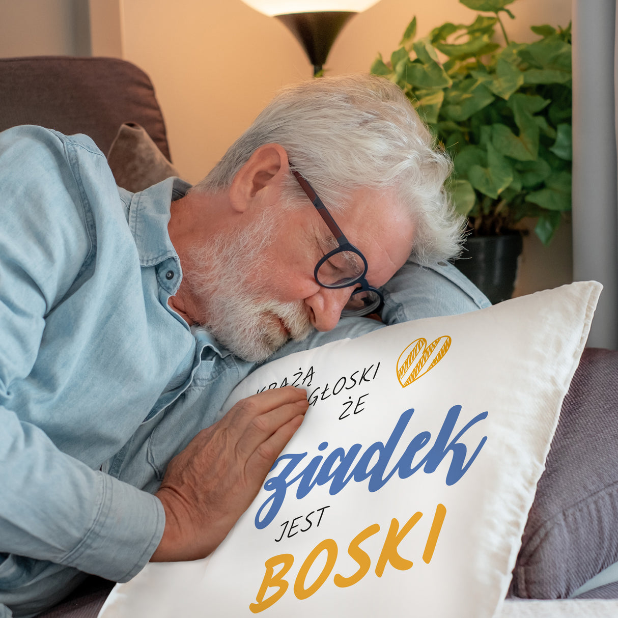 Poduszka na Dzień Dziadka - Dziadek jest boski Prezent na Dzień Dziadka