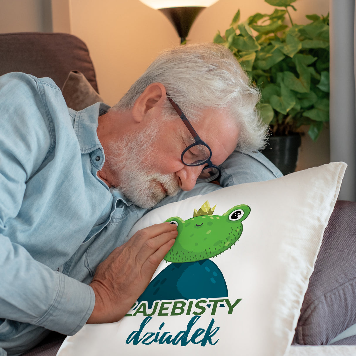 Poduszka na Dzień Dziadka - Żajebisty dziadek Prezent na Dzień Dziadka