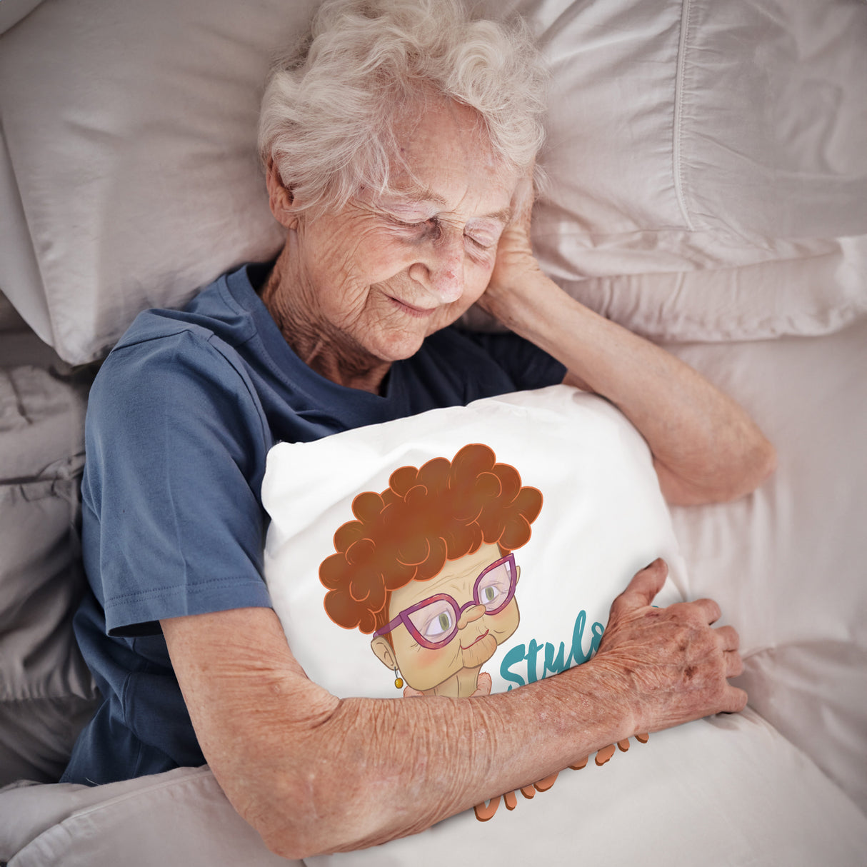 Poduszka na Dzień Babci - Stylowa babcia Prezent na Dzień Babci