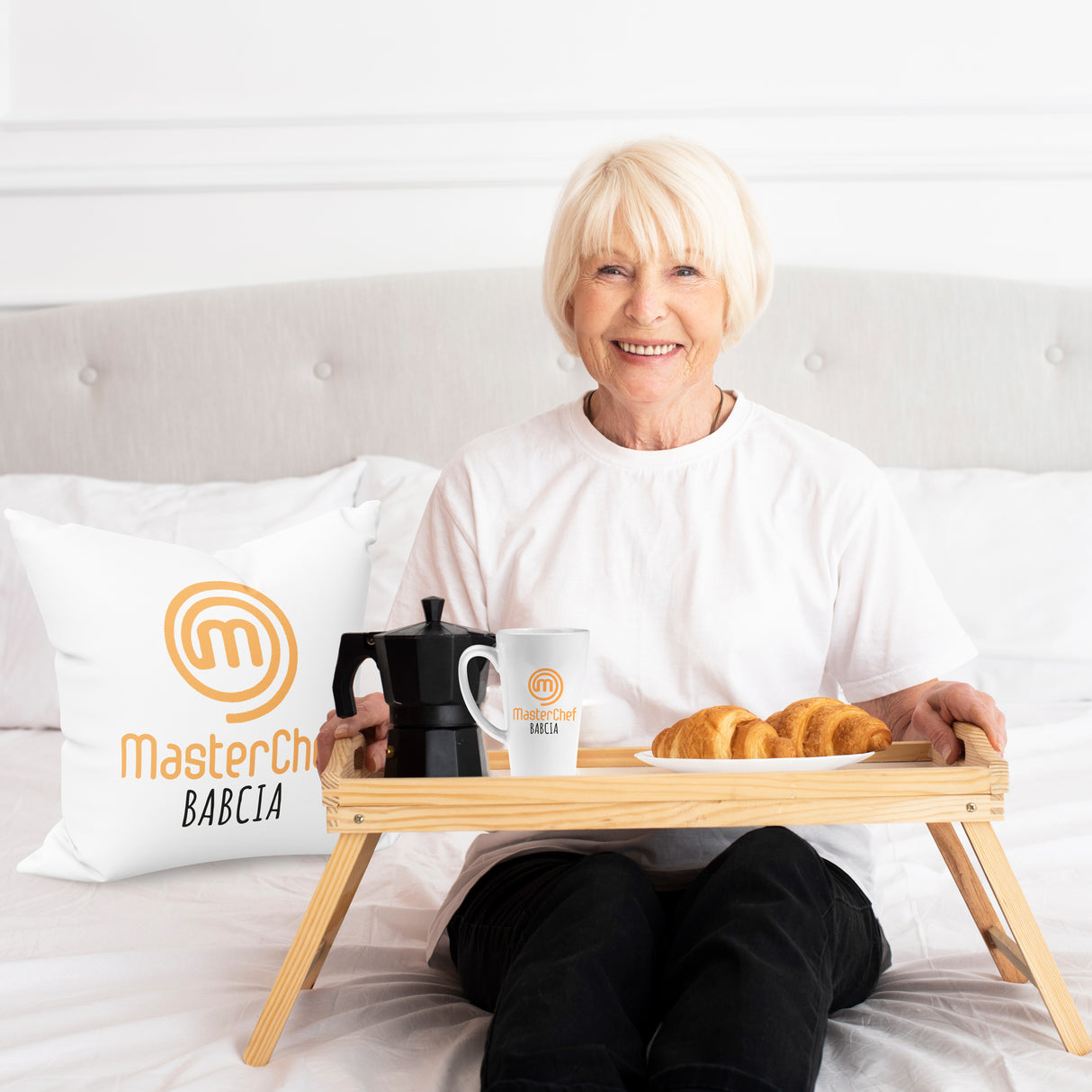 Zestaw Fartuch,Kubek,Poduszka Babcia MasterChef Prezent na Dzień Babci