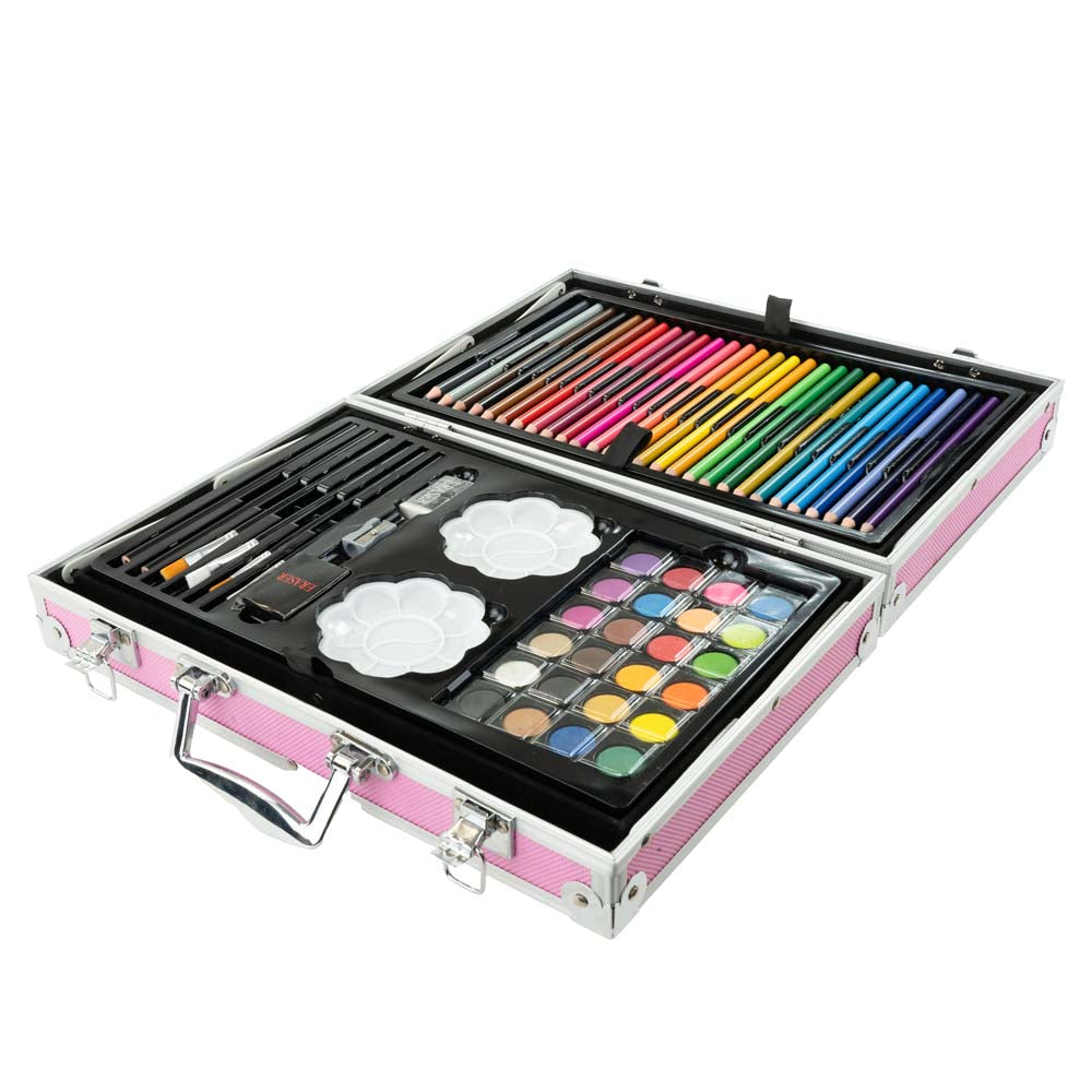 DUŻY Zestaw artystyczny Do Malowania RÓŻOWY