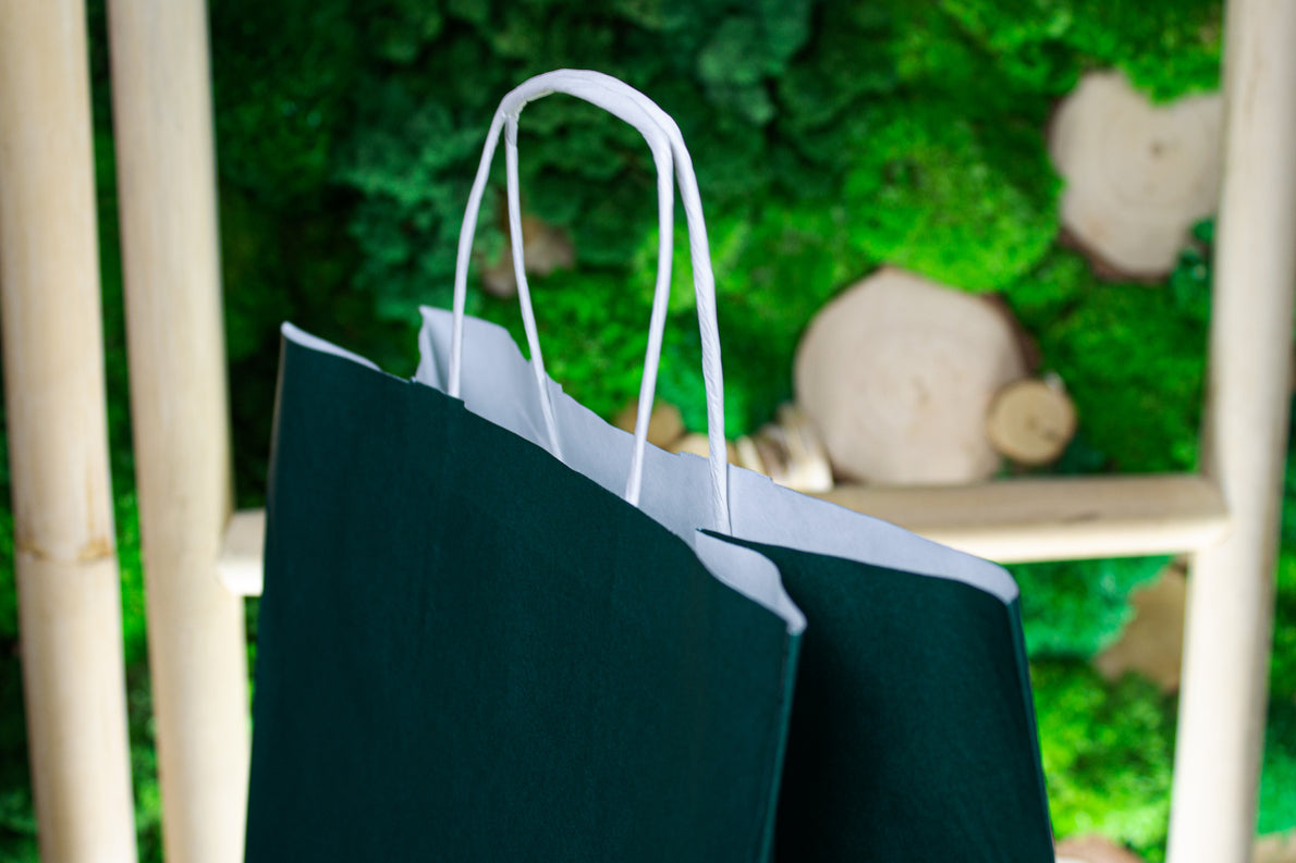 Torba papierowa 305x170x425mm Ciemnozielona