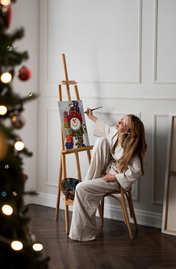 Malowanie po Numerach Bałwan 40x50 cm