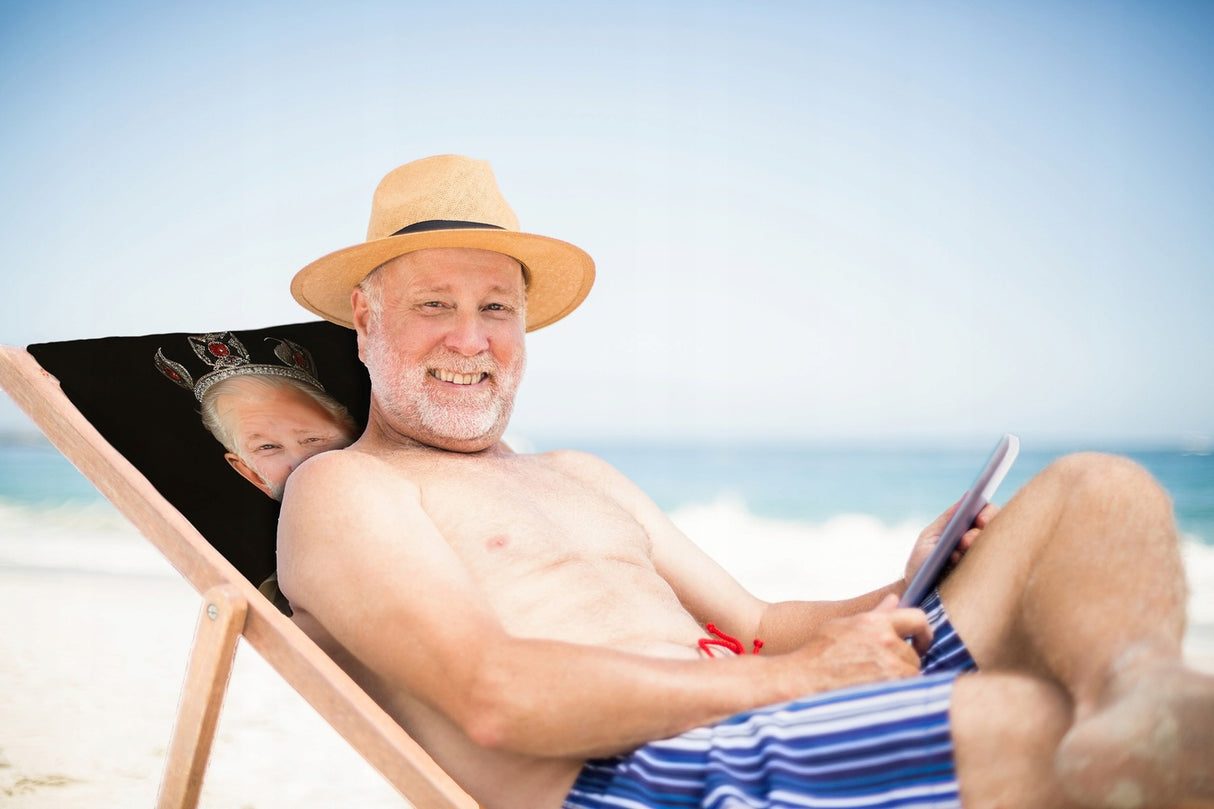 Leżak drewniany personalizowany Karykatura Prezent na Dzień Dziadka