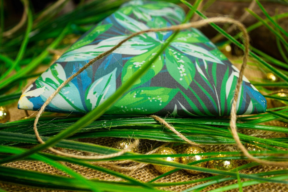 Worek Poliestrowy Zielony 15x20cm Liście Ozdobne