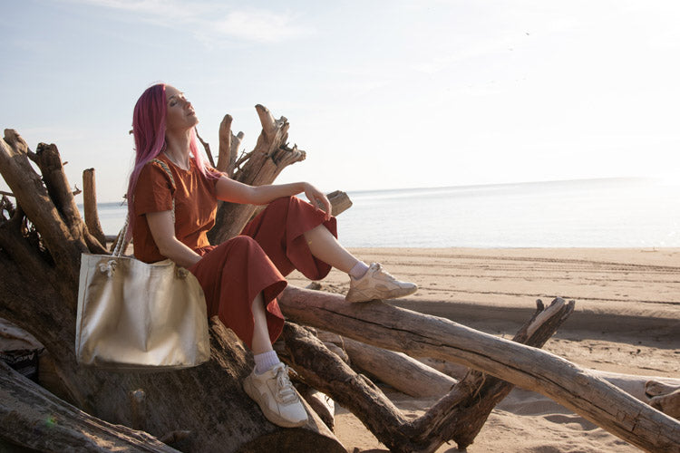 Torba bawełniana Ecru 420x140x140x380mm Plażowa