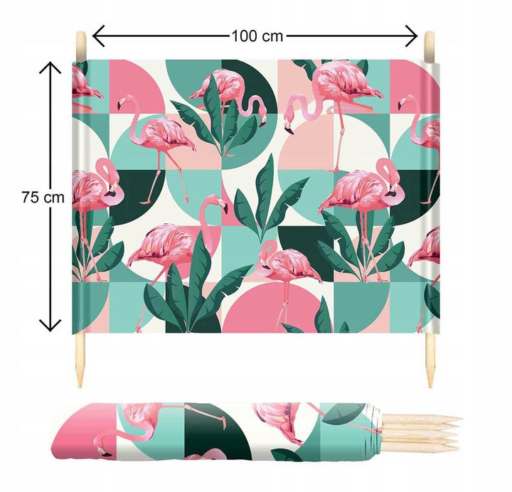 Parawan plażowy 5M FLAMINGI