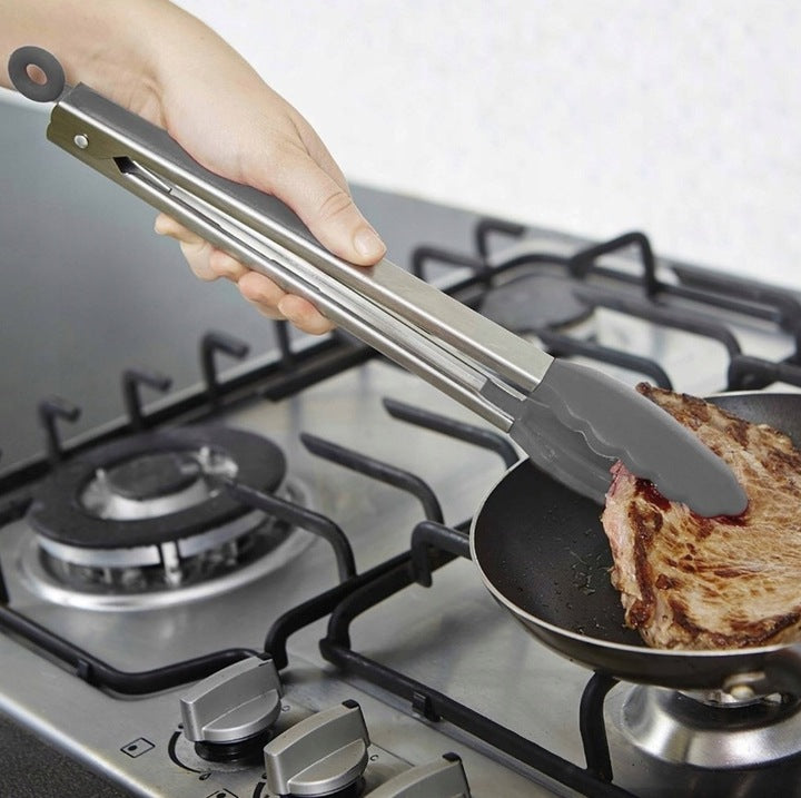 Szczypce kuchenne SILIKONOWE do grilla Uniwersalne