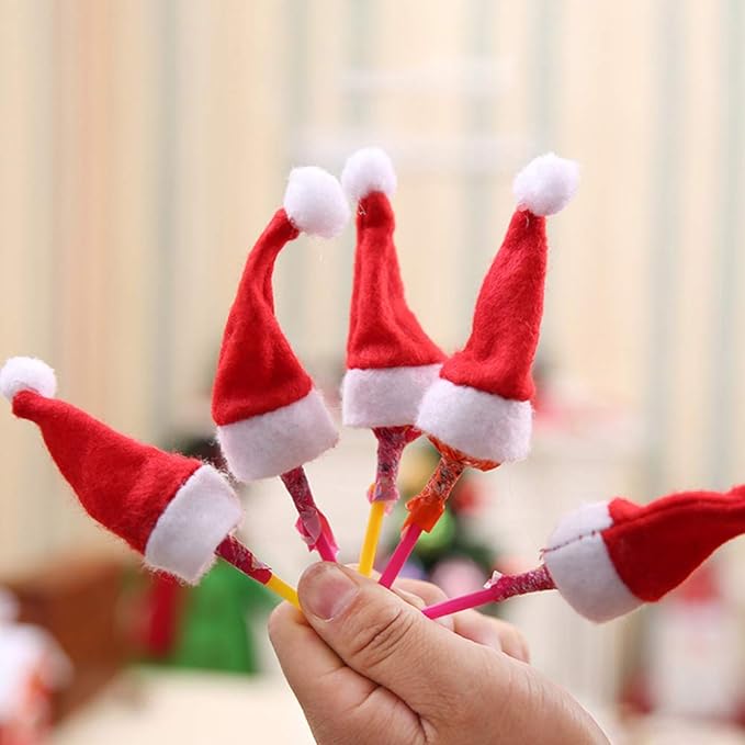 Dekoracyjne CZAPKI MIKOŁAJA 10szt.