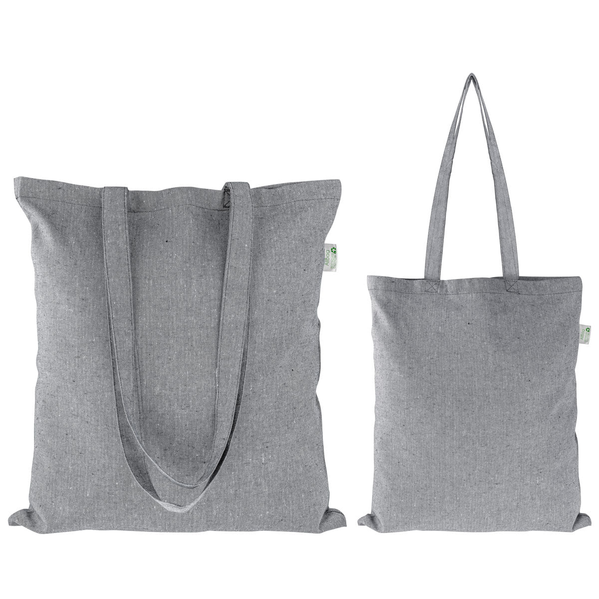 Torba bawełniana 380x420mm Szara melanżowa Uchwyt: 70cm