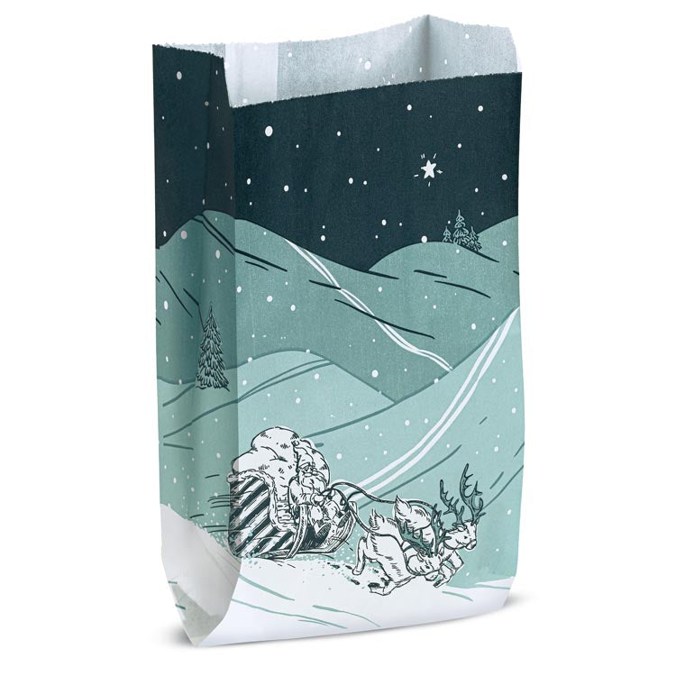 Torby papierowa świąteczne 120x50x220mm Choinka 25szt.