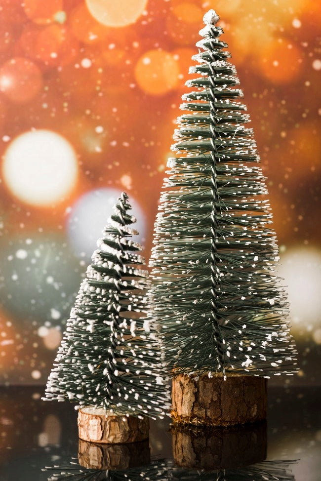 Dekoracyjna CHOINKA z efektem śniegu OŚNIEŻONA 15cm