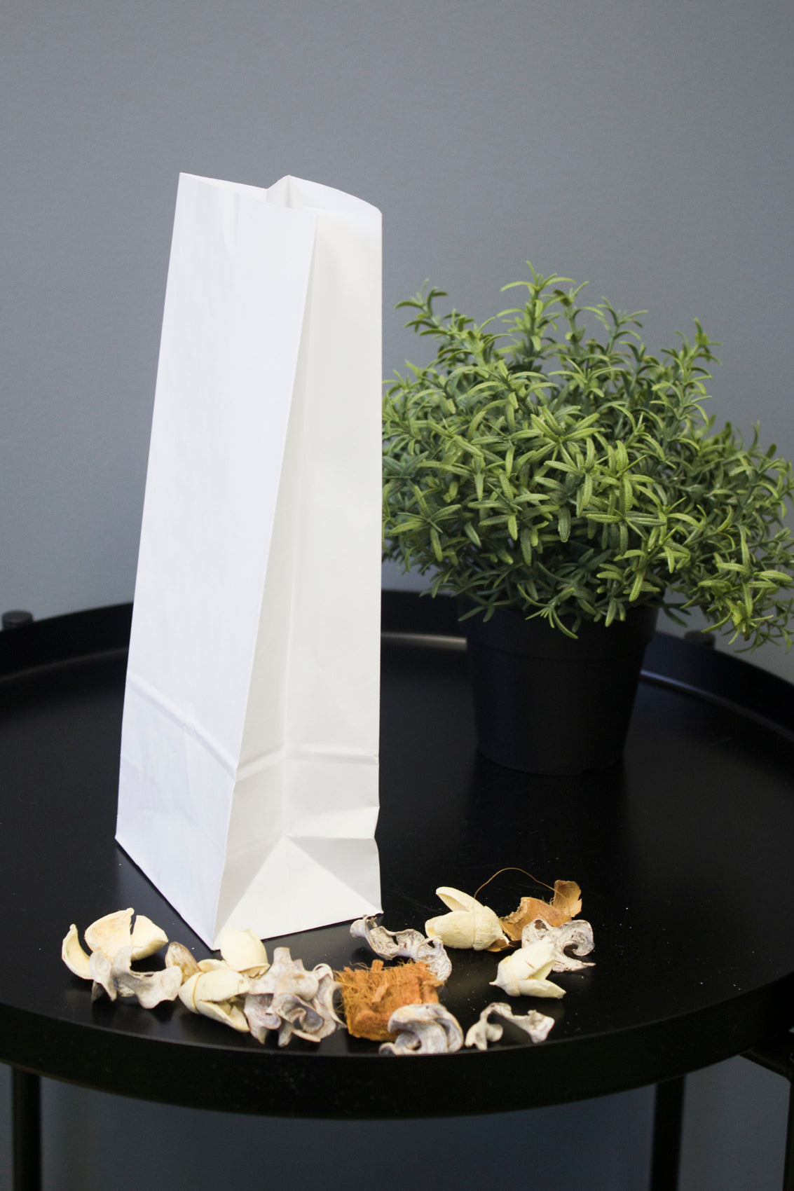 Torba papierowa klockowa 100x70x260mm Biała