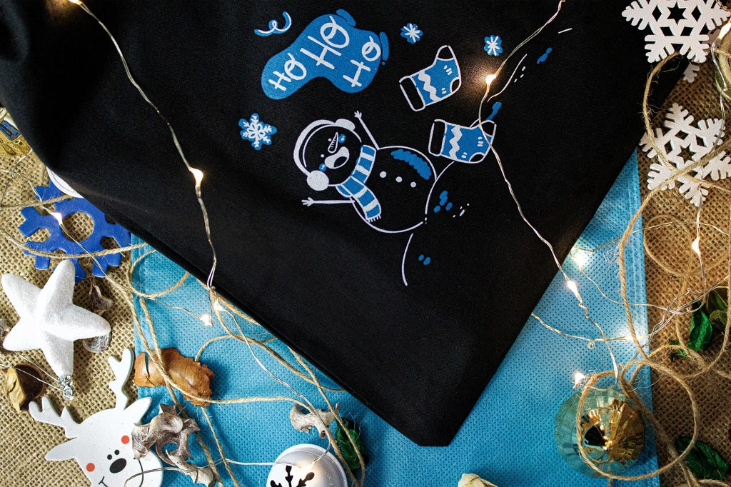 Woreczek bawełniany 25x30cm Bałwan Ho Ho