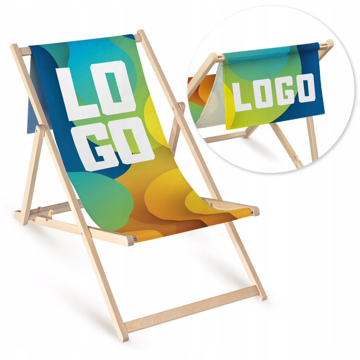 Leżak drewniany - REKLAMOWY + zwiewka