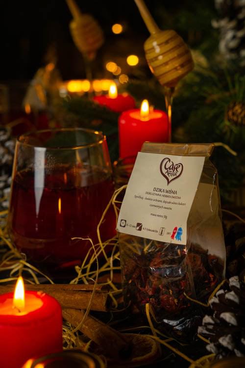 Kosz prezentowy MIÓD HERBATA CYTRYNA POMARAŃCZA