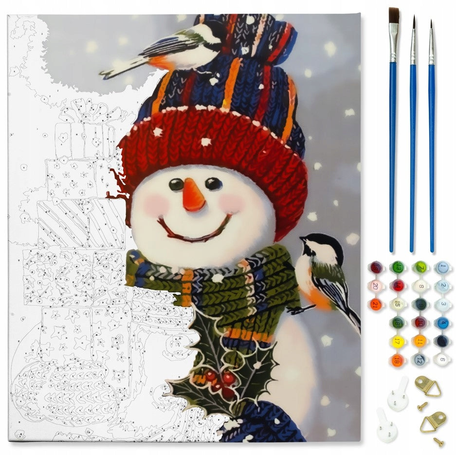 Malowanie po Numerach Bałwan 40x50 cm