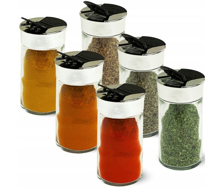 Pojemniki na przyprawy SZKLANE 6szt.