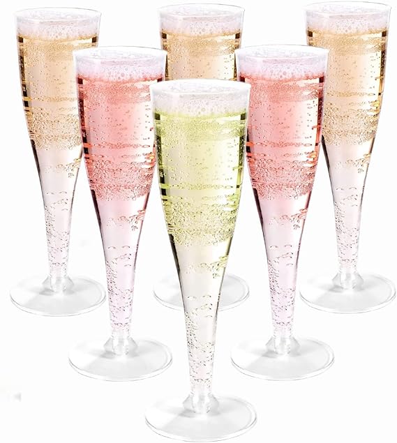 Kieliszki plastikowe do Szampana 120ml 10szt.