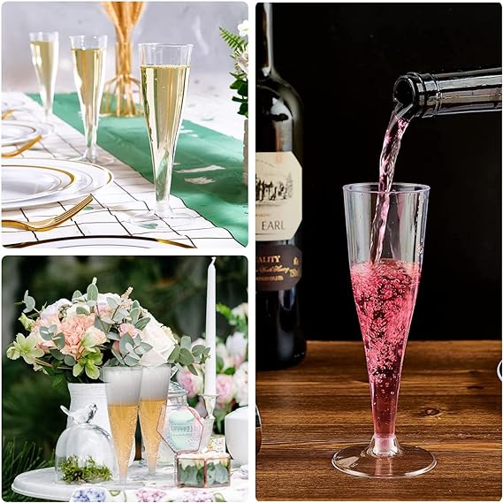 Kieliszki plastikowe do Szampana 120ml 10szt.