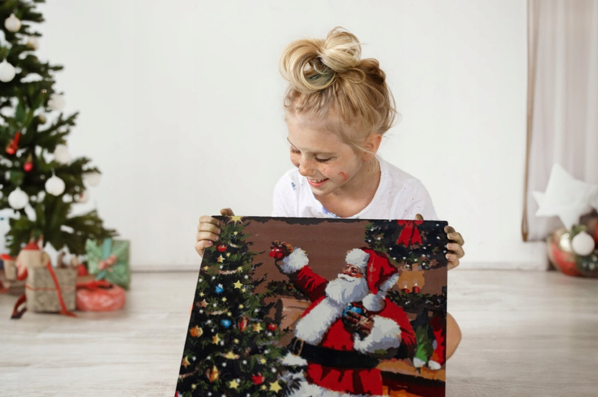 Malowanie po numerach Mikołaj 40x50 cm