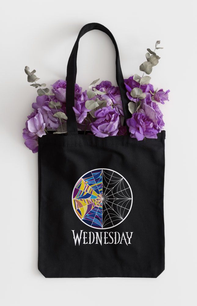Torba bawełniana WEDNESDAY ADDAMS PAJĘCZYNA
