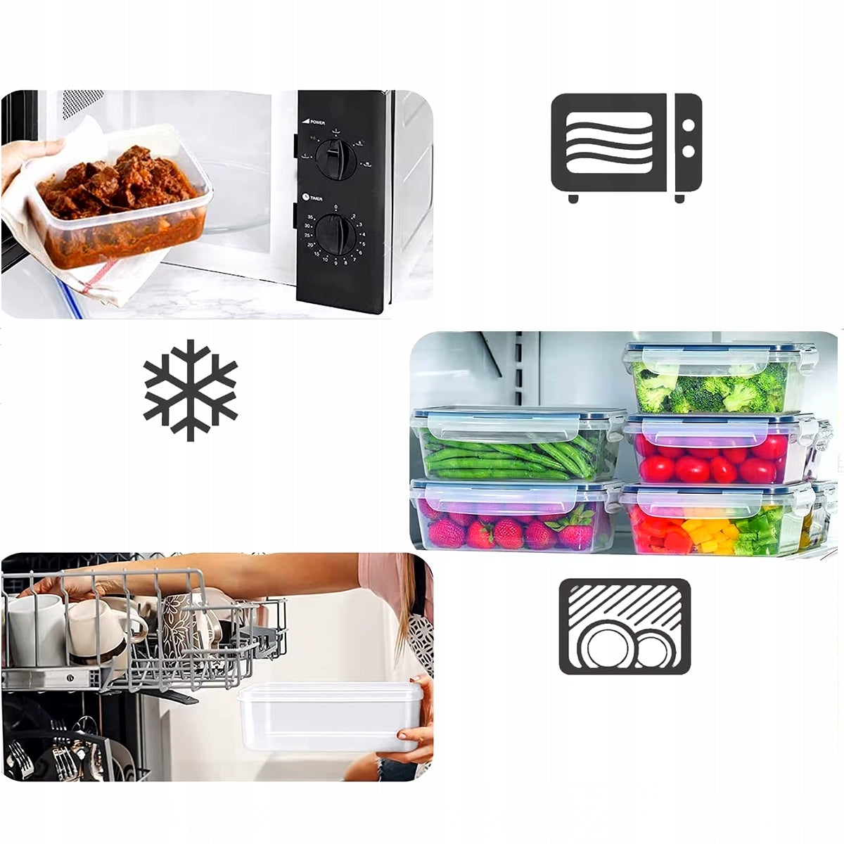 Pojemniki na Żywność Zestaw 12 szt.