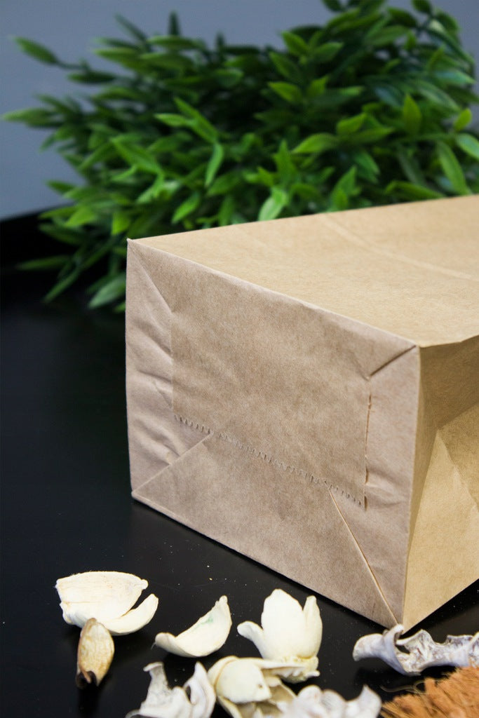 Torba papierowa klockowa 190x130x370mm Brązowa