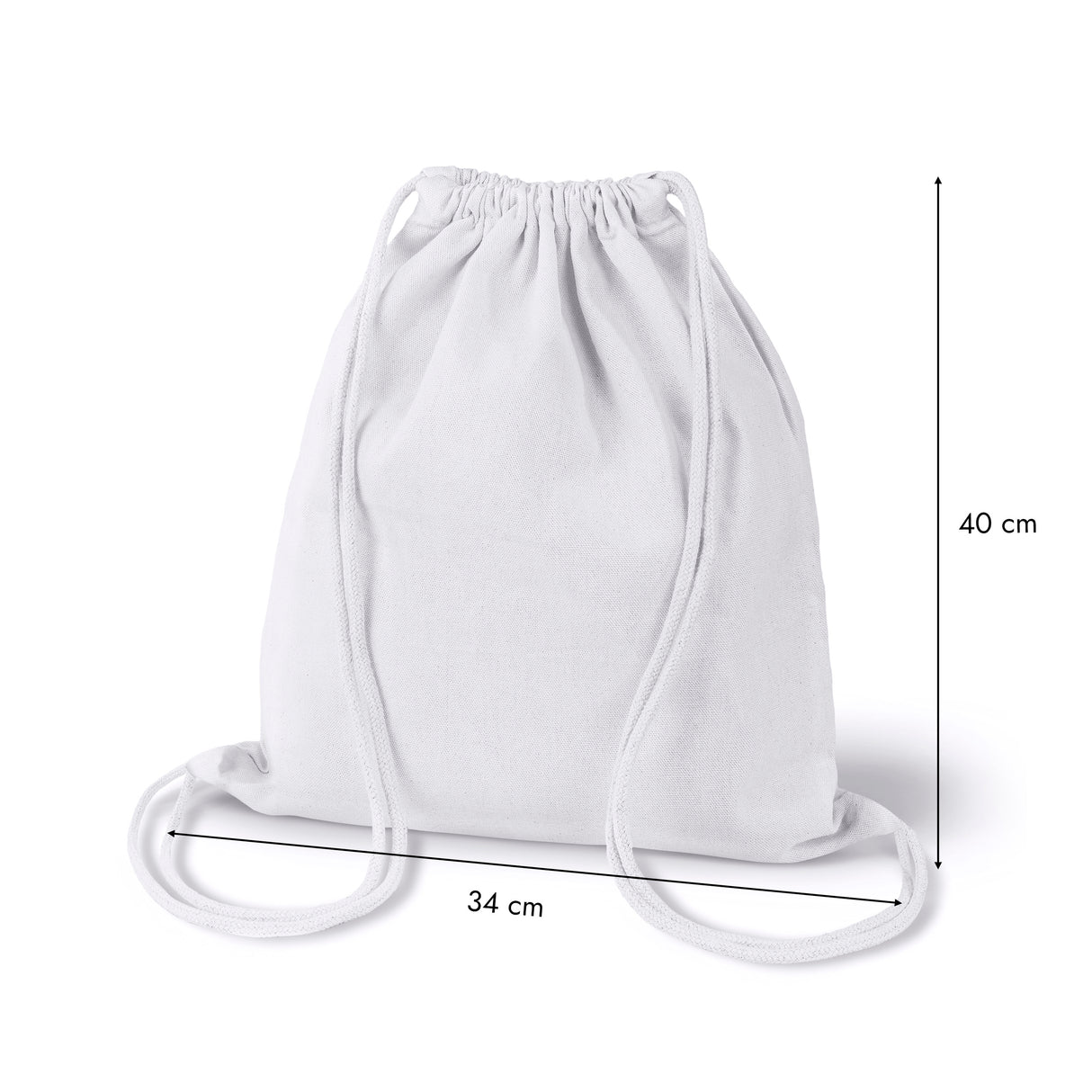 Plecak worek bawełniany Biały 340x400mm