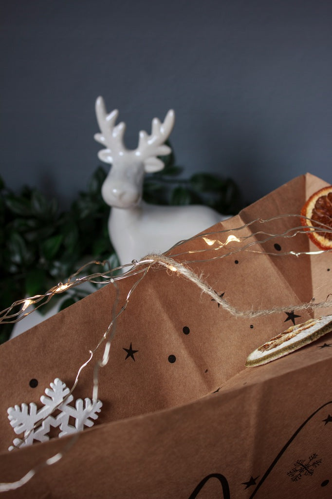 Torba papierowa świąteczna 260x140x320mm Wesołych Świąt