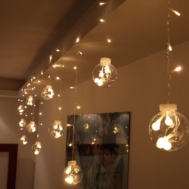 Lampki girlanda świetlna LED Kule Świecące 10szt.