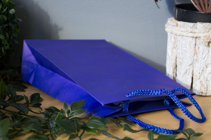 Torba papierowa ECO prestige 170x70x250mm Granatowa