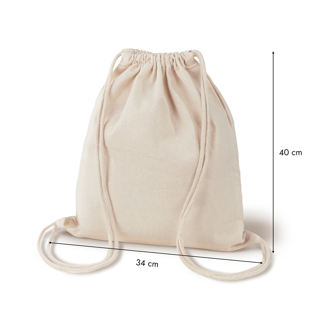 Plecak worek bawełniany Ecru 340x400mm