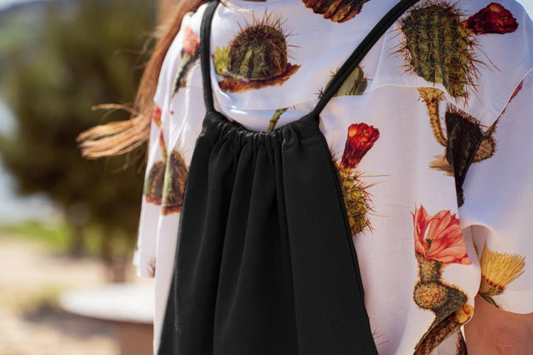 Plecak worek bawełniany Czarny 340x400mm