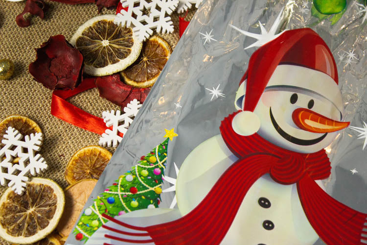 Worki celofanowe świąteczne folijki RÓŻNE WZORY 5szt.