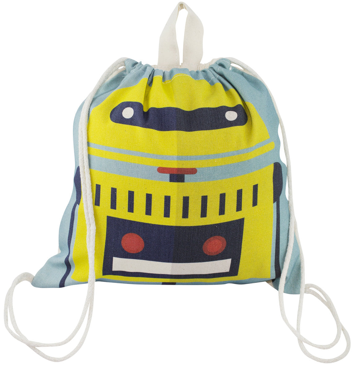 Plecak worek bawełniany z nadrukiem Robot Żółty