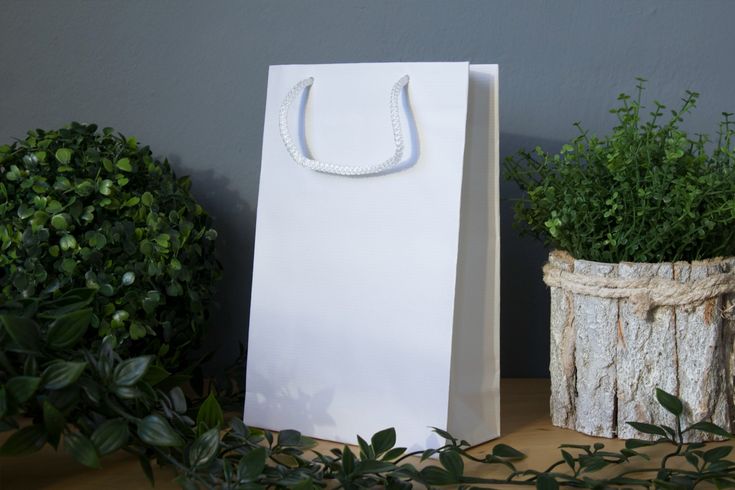 Torba papierowa ECO prestige 240x90x320mm Biała